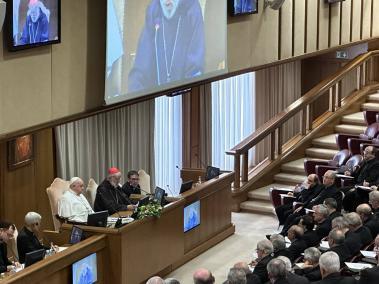 El papa Francisco en la Conferencia Episcopal