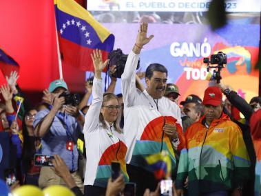 Nicolás Maduro en su discurso tras el referéndum consultivo sobre la soberanía venezolana sobre el Esequibo.