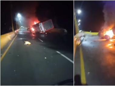 El accidente se registró en el kilómetro 31 entre Calarcá y Cajamarca.