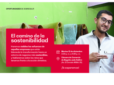 El próximo 12 de diciembre, la Cámara de Comercio de Bogotá realizará el evento Camino de la Sostenibilidad.