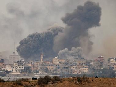 Bombardeos israelíes sobre Gaza.