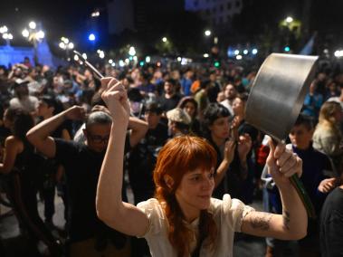 Protestas contra el gobierno de Javier Milei en Argentina.