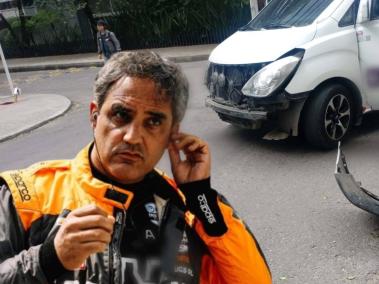 Juan Pablo Montoya se estrelló en Bogotá