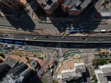 Bogotá Inauguración del puente vehicular de la avenida 68 con calle 100, que prestará servicio a Transmilenio, pero en un comienzo a carros particulares.