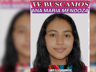 Ana María Mendoza, desaparecida.