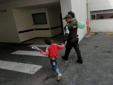 Niños rescatados por la Policía Nacional en Medellín