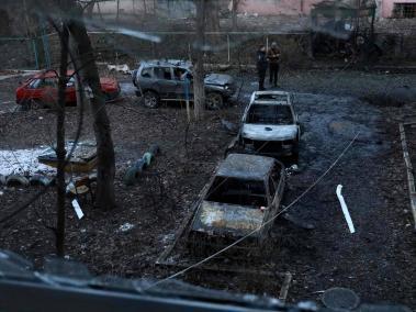 Vista de la destrucción tras un ataque ruso en Odesa (Ucrania).