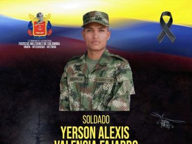Soldado asesinado en Cauca.