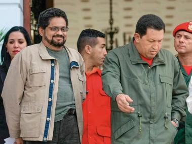 'Iván Márquez', Hugo Chávez y Piedad Córdoba en Venezuela