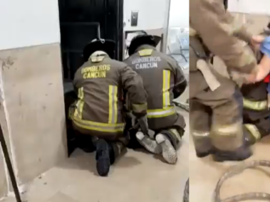 En el video se muestra el protocolo que tuvieron los bomberos.