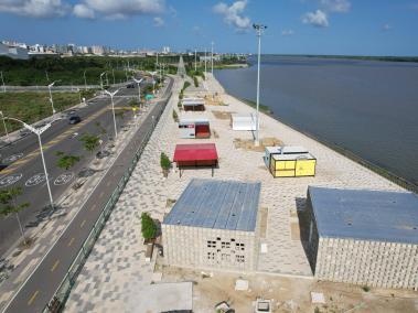 Panóramica del nuevo tramo del Gran Malecón del Río Magdalena en Barranquilla.