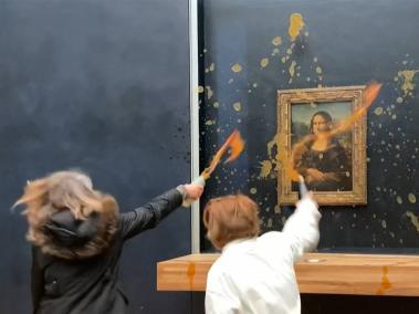 La Mona Lisa atacada con sopa