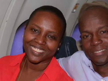 El fallecido presidente haitiano Jovenel Moise con su esposa Martine Moise.