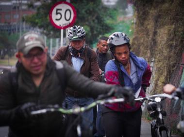 Bogotá 01 febrero 2024. Comenzó el día del no carro hoy 1 de febrero donde la ciclas se han tomado las calles de la ciudad. Sector de Suba