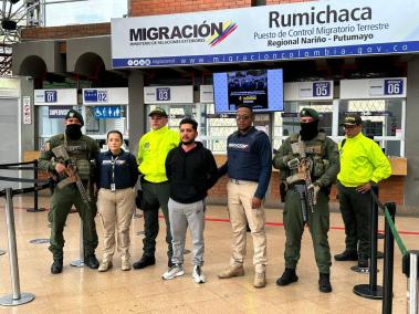 Henry Loaiza Montoya, a su llegada a Colombia tras ser deportado de Ecuador.