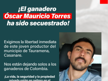 Oscar Mauricio Torres es hijo del ganadero Mauricio Torres.