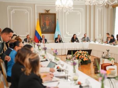 El presidente Gustavo Petro reunido con el Consejo de Seguridad de las Naciones Unidas.