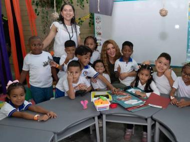 Shakira inauguró un colegio en Barranquilla.