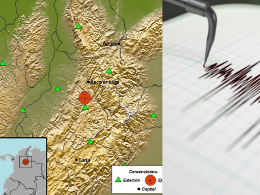El Servicio Geológico Colombiano reportó un nuevo sismo en Colombia, con epicentro en Los Santos, Santander.