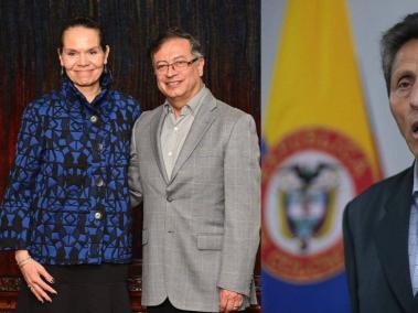 Astrid Rodríguez, nueva Ministra del Deporte, y el presidente de Colombia, Gustavo Petro.