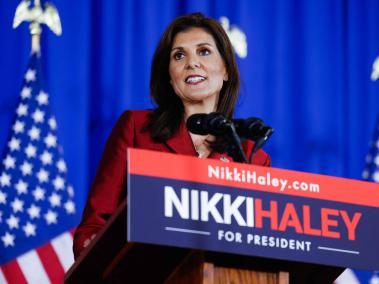 La aspirante republicana a la presidencia de EE.UU. y ex embajadora ante la ONU Nikki Haley.