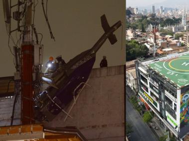 Helicóptero accidentado en Medellín
