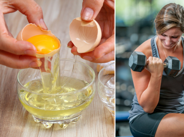La clara de huevo es una buena fuente de proteína natural.