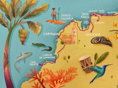 Ilustración: Airbnb: Rutas biodiversas de Colombia