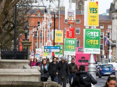 Calles de Irlanda a pocos días del referendo.