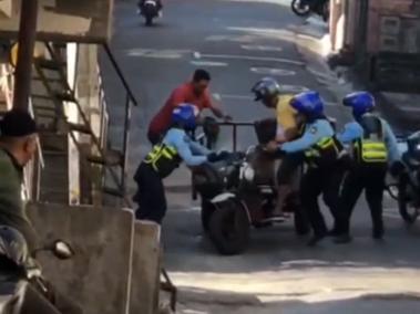 Persecución de motocarro en Medellín
