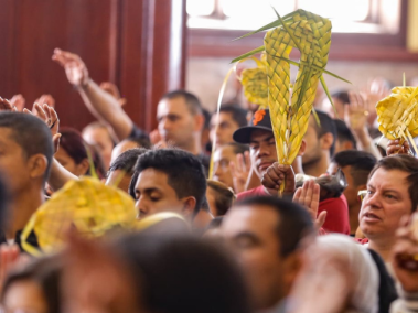 Bogotá marzo 24 de 2024. La Celebración del Domingo de Ramos en Monserrate da inicio a la Semana Santa en Bogotá.