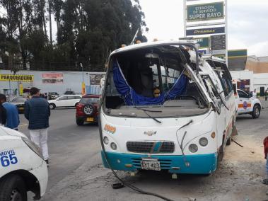 Accidente de bus en Zipaquirá.
