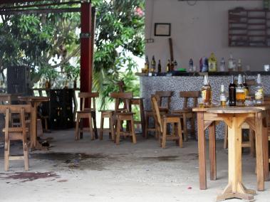 Bar donde sucedió la masacre en zona rural de Toro, Valle.