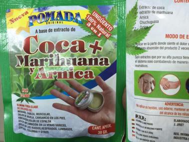 Pomada de coca y marihuana