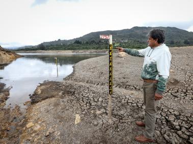 Así se ve el Embalse de San Rafael hoy 2 de mayo del 2024 en el municipio de la calera . FOTO MAURICIO MORENO EL TIEMPO CEET