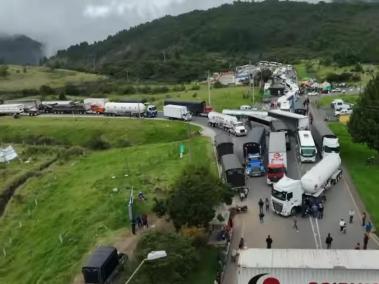 Bloqueo de los camioneros en Nariño.