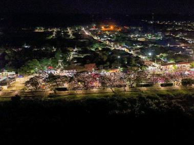Panórámica de Mompox durante el concierto de Carlos Vives