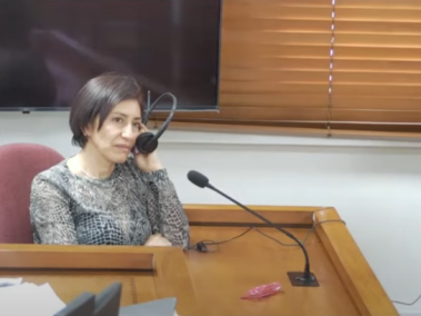 Eurídice Cortés declara en juicio contra Álvaro Uribe.