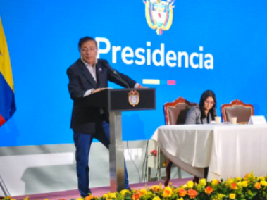 El presidente Gustavo Petro estuvo en el primer encuentro de comandantes de la Policía Nacional.
