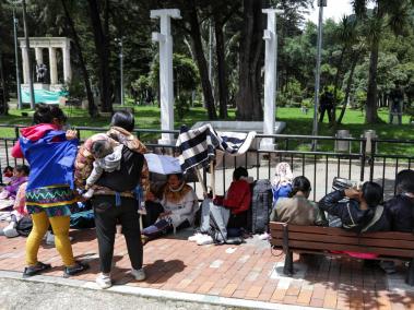 En la mañana del jueves 8 de mayo ya había 70 menores de edad en el parque.