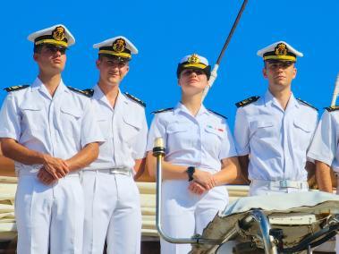 La princesa Leonor de Borbón como guardia marina española, de visita en Cartagena