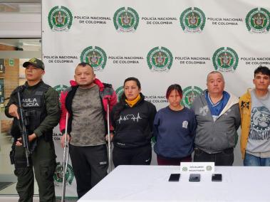 Banda de extorsionistas capturada.