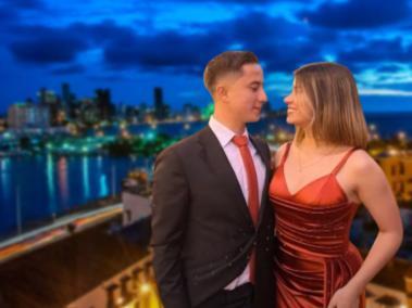 Tatiana Hernández y su novio David Espitia.