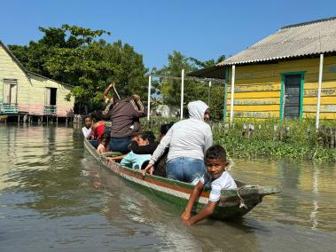 Nueva Venecia, corregimiento palafito en medio de la Ciénaga Grande de Santa Marta