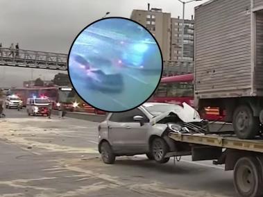Accidente en la autopista Sur con carrera 50 en Bogotá