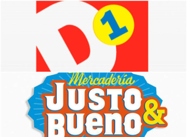 Logos de las tiendas D1 y Justo y Bueno