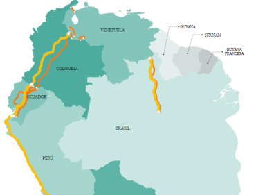 Rutas de los migrantes venezolanos en América Latina