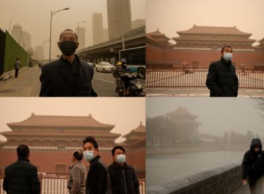 El lunes por la mañana, Pekín, capital de China, vivió su peor tormenta de arena en una década, lo que provocó un disparo de los niveles de contaminación que se habían agravado durante las últimas semanas.