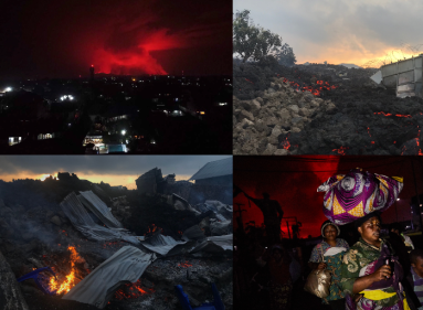 La noche del pasado sábado 22 de mayo, el volcán Nyiragongo, ubicado cerca a la ciudad de Goma (República del Congo), entró en erupción. El evento tomó por sorpresa a las autoridades, quienes dieron la orden de evacuar la ciudad.
