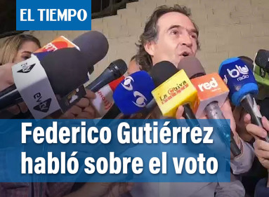El excandidato presidencial del Equipo por Colombia, Federico Gutiérrez, indicó que seguirá trabajando por el país, por su región y por su ciudad, desde el área en la que pueda participar.